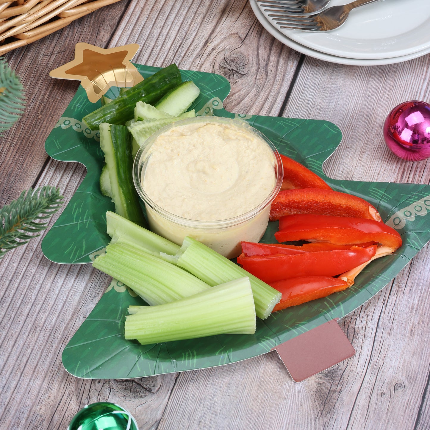 Christmas Tree Serving Plates - Pack of Three