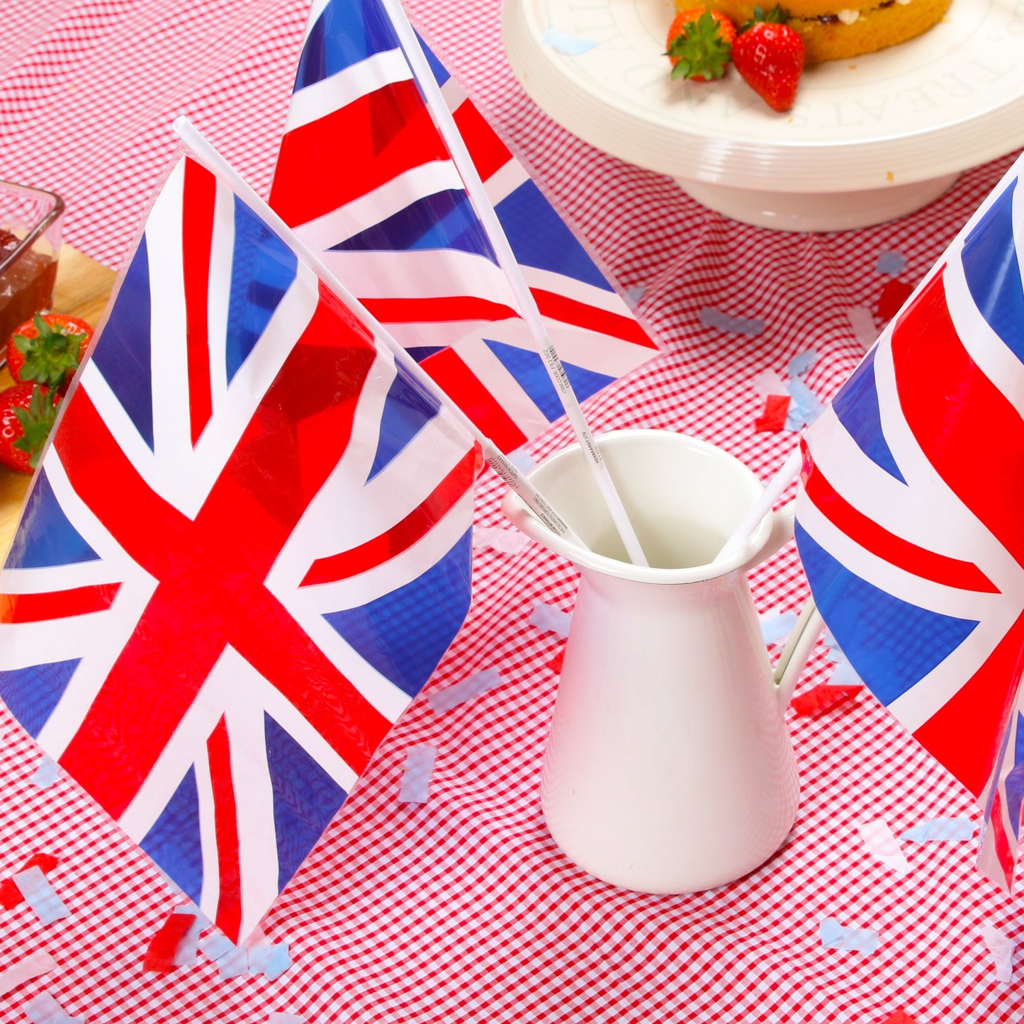 Union Jack Polyester Hand Waving Flag Pack of 12