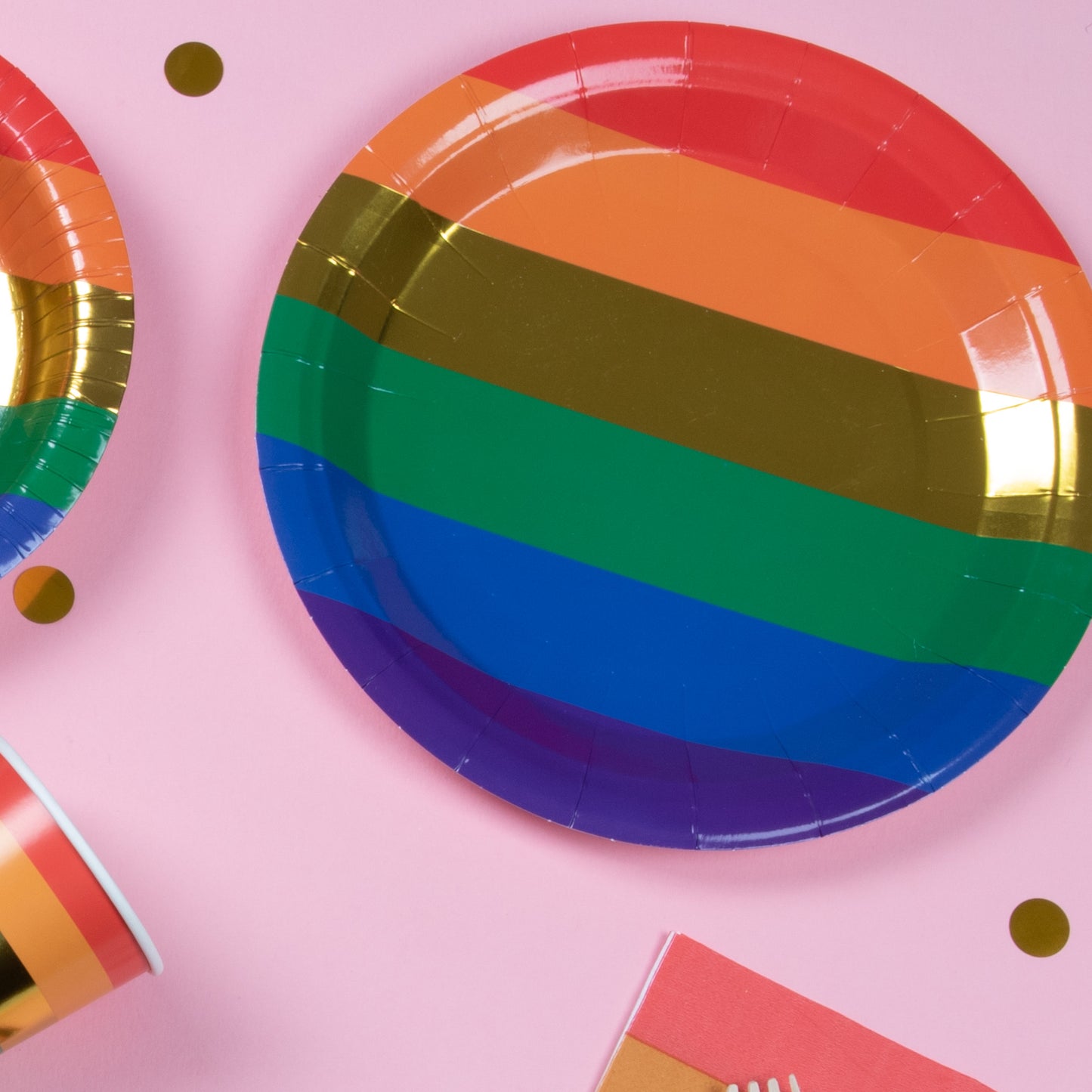 Rainbow Pride 6 Colour 9 Inch Paper Plates Pack of 10