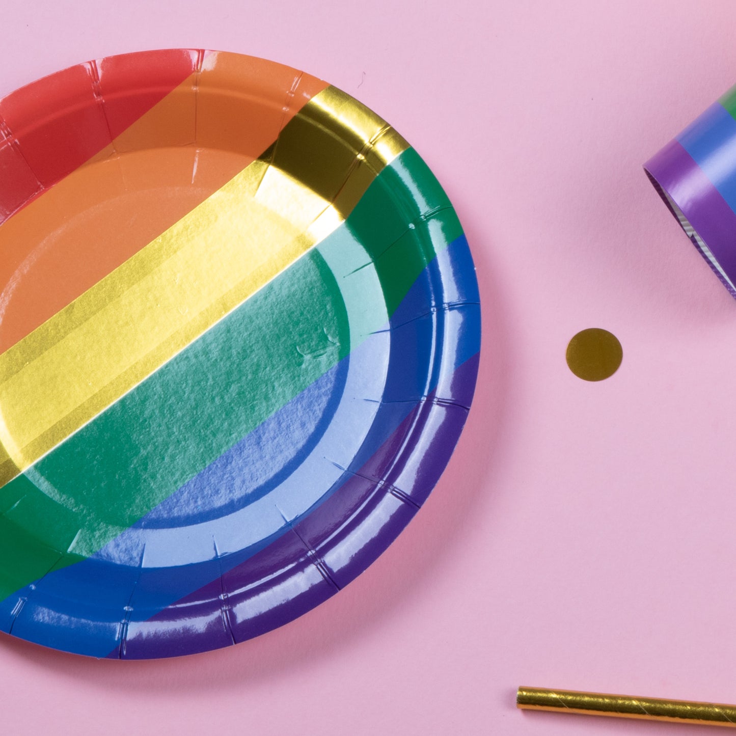 Rainbow Pride 6 Colour 7.5 Inch Paper Bowls Pack of 10