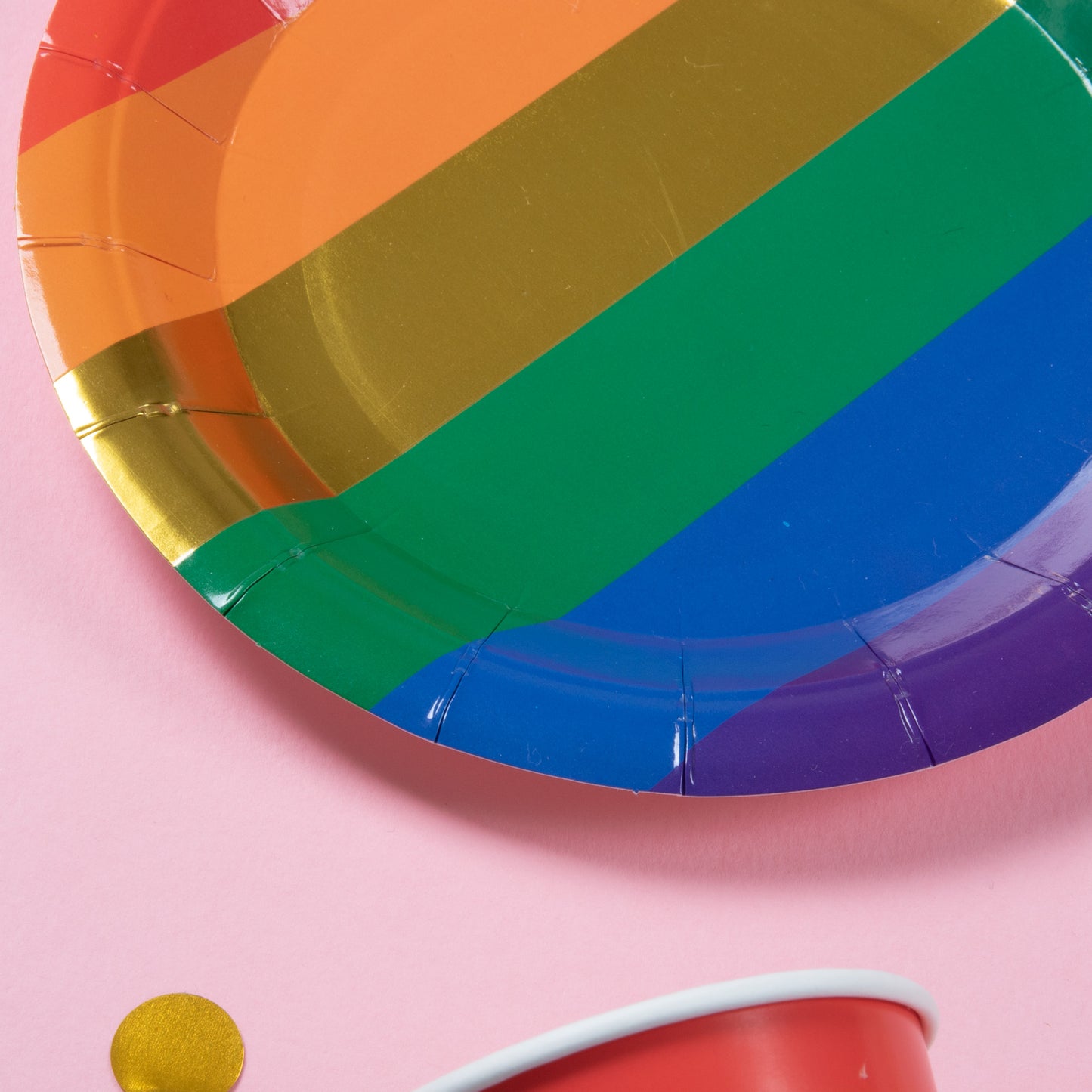 Rainbow Pride 6 Colour 7 Inch Paper Plates Pack of 10