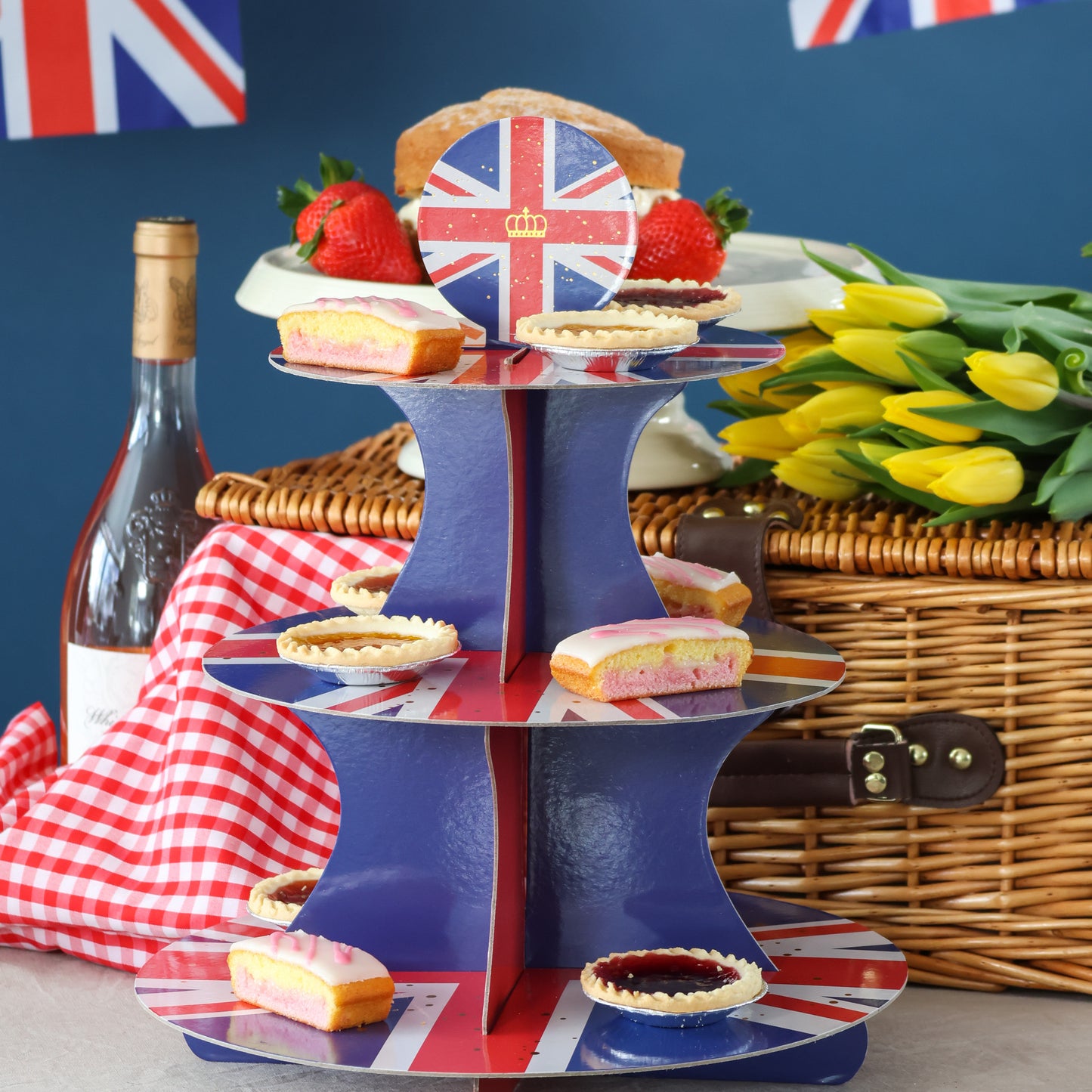 Union Jack 3-Tier Cake Stand