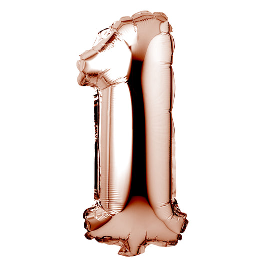 34" Giant Foil Rose Gold Number 1 Balloon