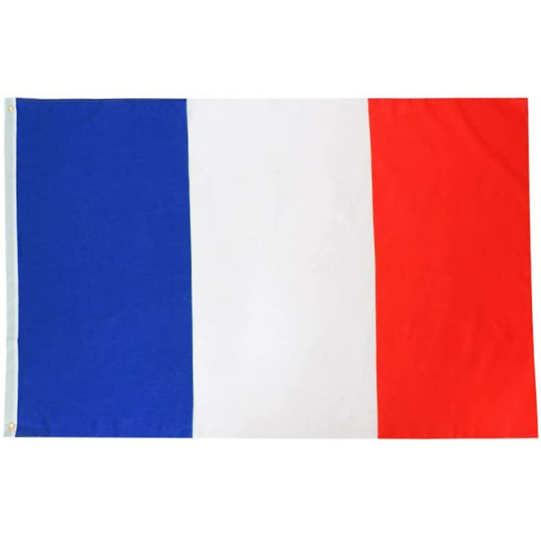 France French 5ft x 3ft Flag with 2 Eyelets
