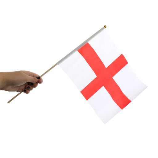 St George Hand Waving Flag Polyester Pack of 10