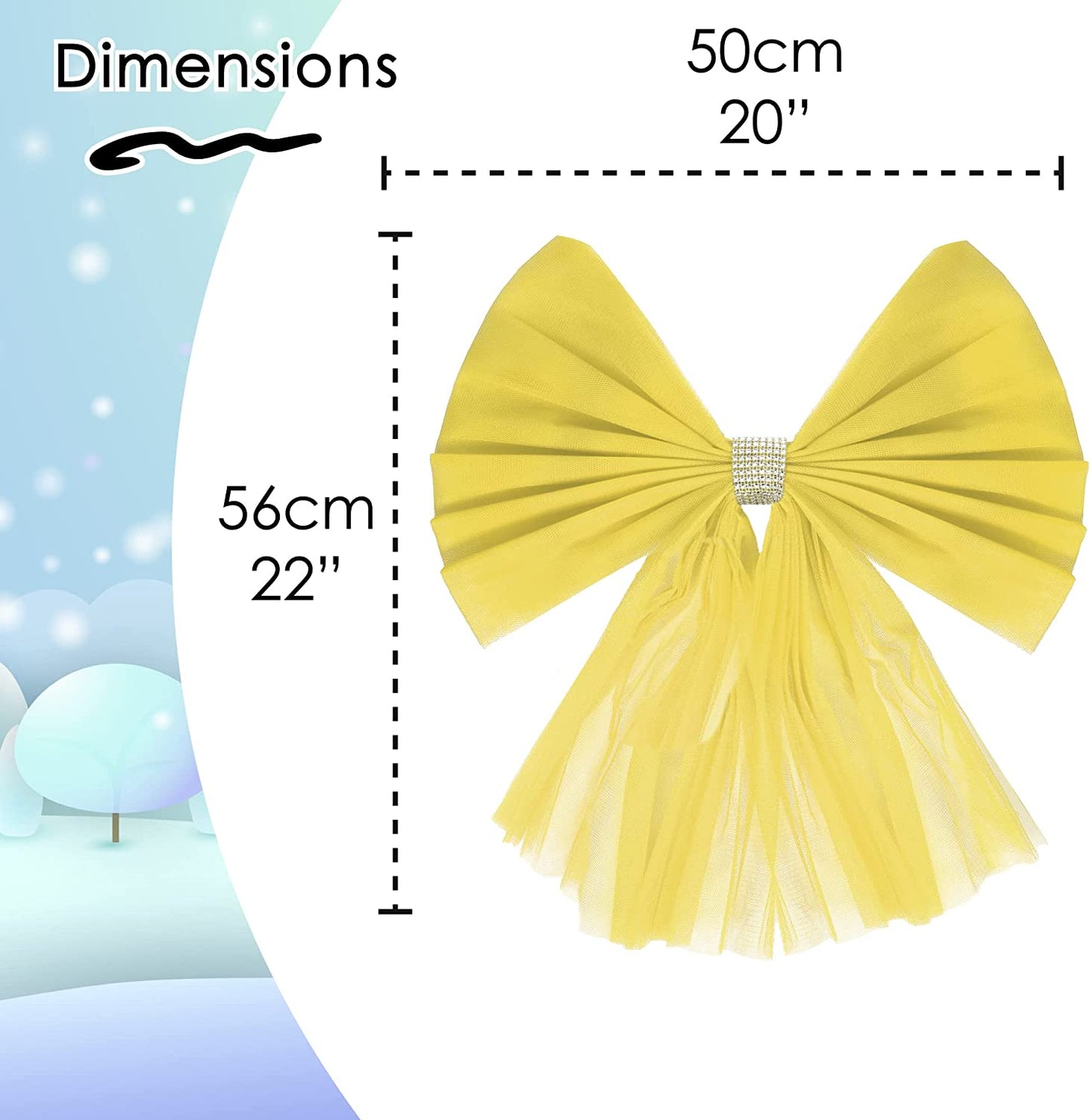 Gold Organza Door Bow with Silver Diamante Ring