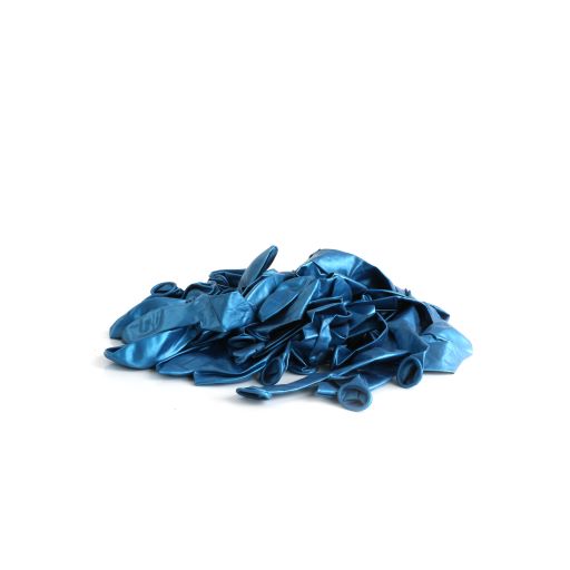 7 INCH METALLIC LIGHT BLUE LATEX BALLOONS PACK OF 50