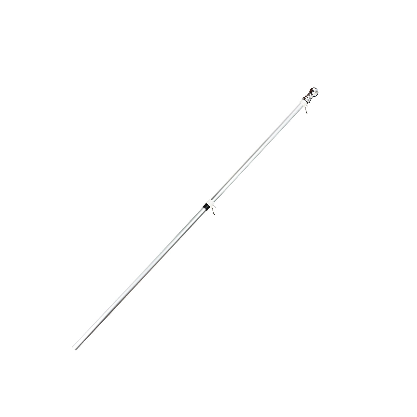 6 Foot Telescopic Aluminium Flag Pole and Wall Bracket Set