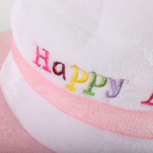 Light Up Happy Birthday Cake Hat Pink with Candles