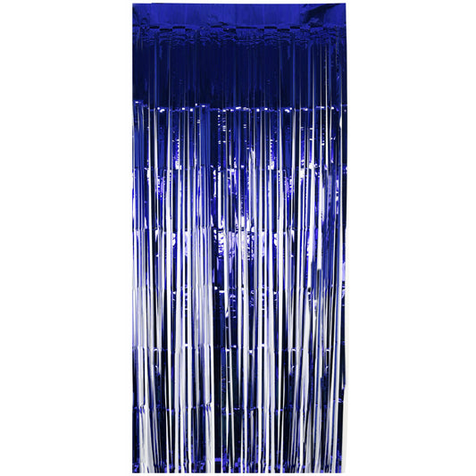 Royal Blue Foil Door Curtain