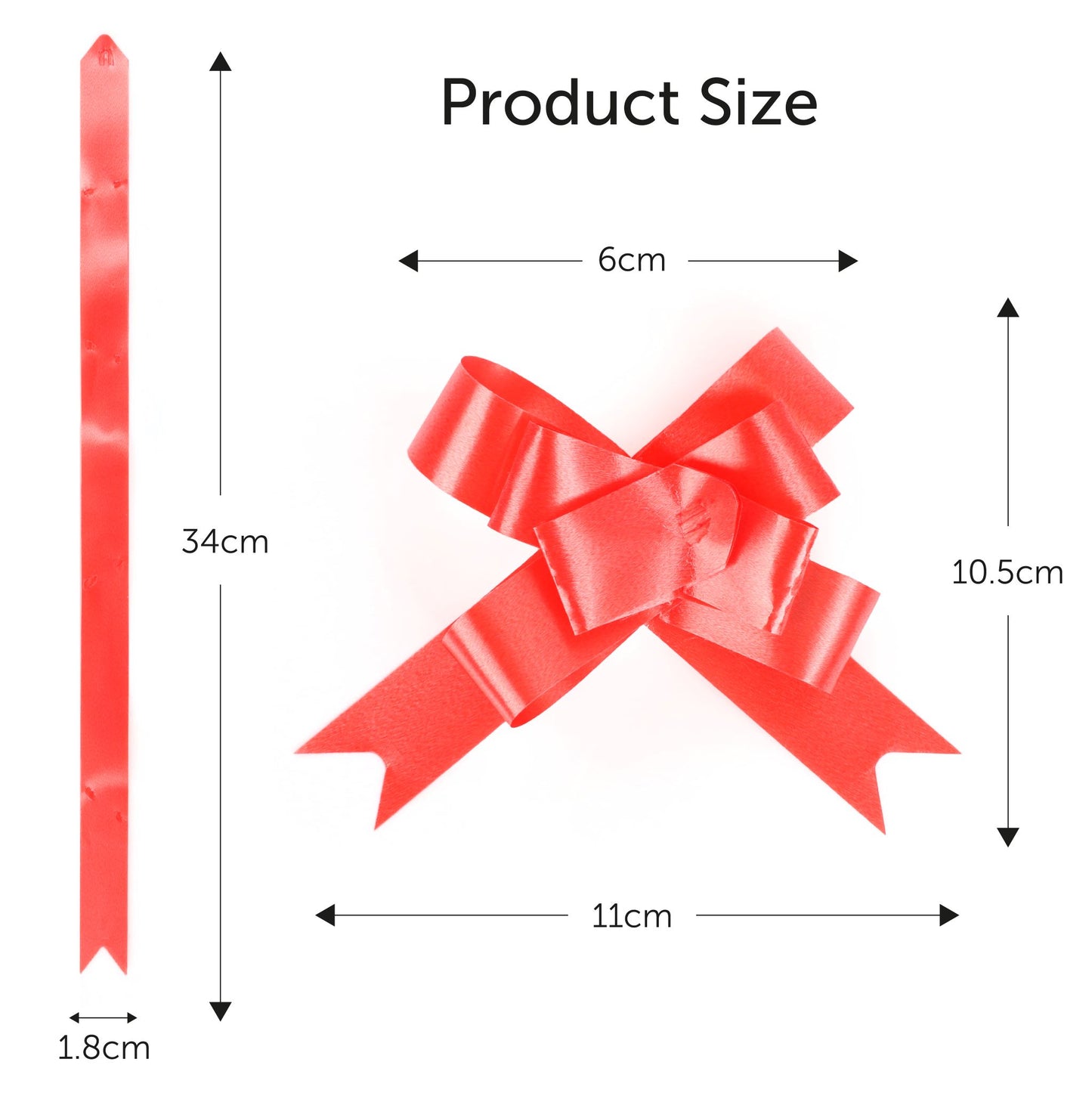 Red 6cm Pull Bows in 20's