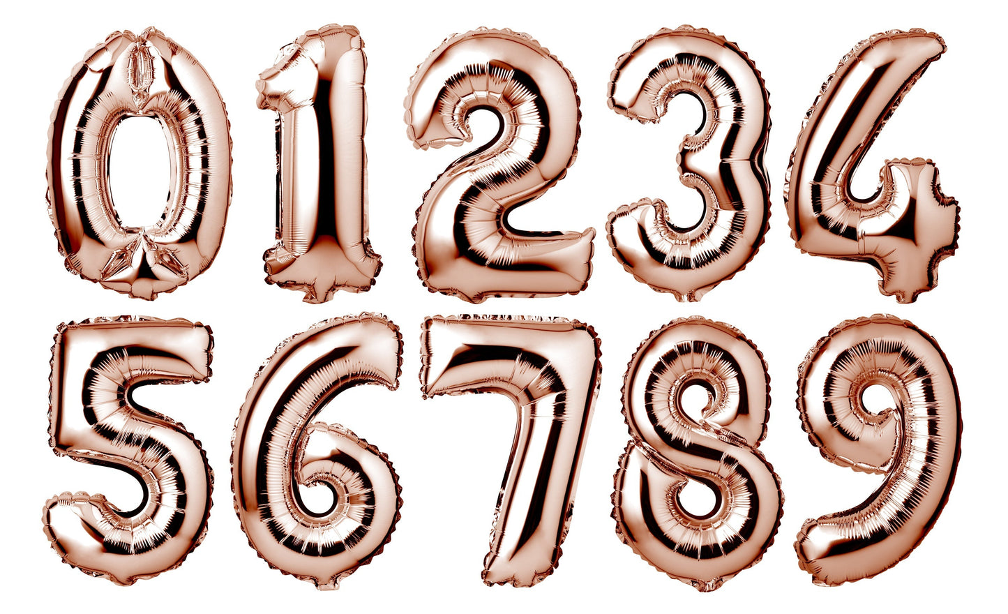 34" Giant Foil Rose Gold Number 3 Balloon