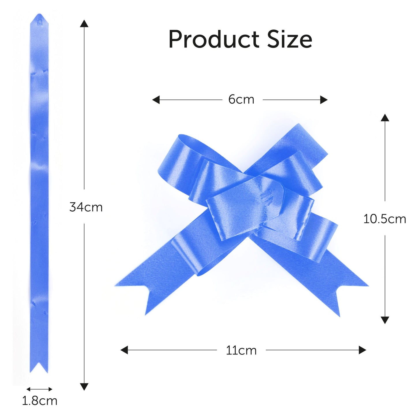 Royal Blue 6cm Pull Bows in 20's