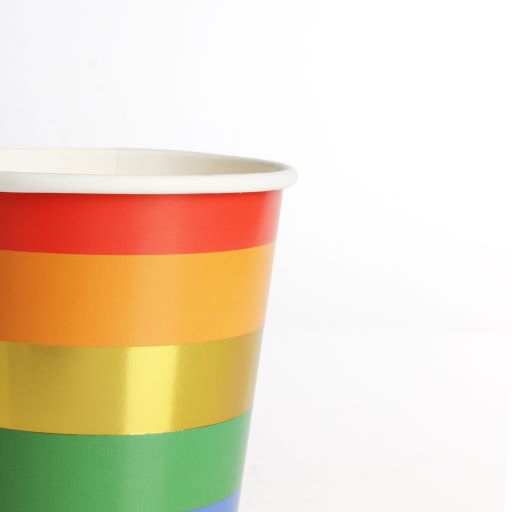 Rainbow Pride 6 Colour 9oz Paper Cups Pack of 10