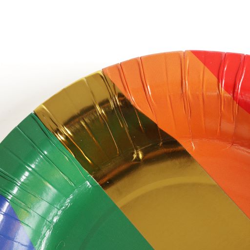 Rainbow Pride 6 Colour 7.5 Inch Paper Bowls Pack of 10