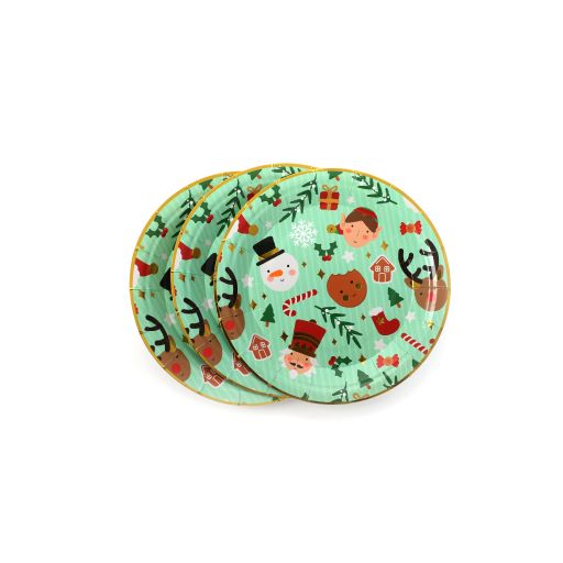 Christmas Design 7 Inch Paper Plates Pack of 10