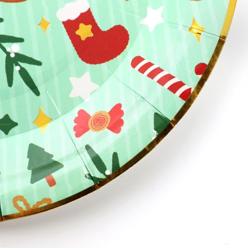 Christmas Design 7 Inch Paper Plates Pack of 10