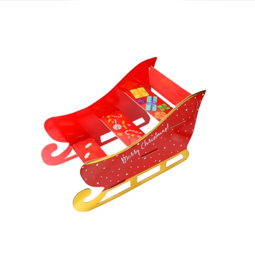 Santa Sleigh Christmas 3 Row Cake or Food Stand