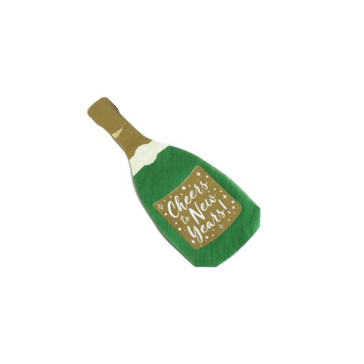 Champagne Bottle Shape Paper Napkins Pack of 20