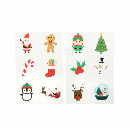Christmas Tattoos Sheet of 6