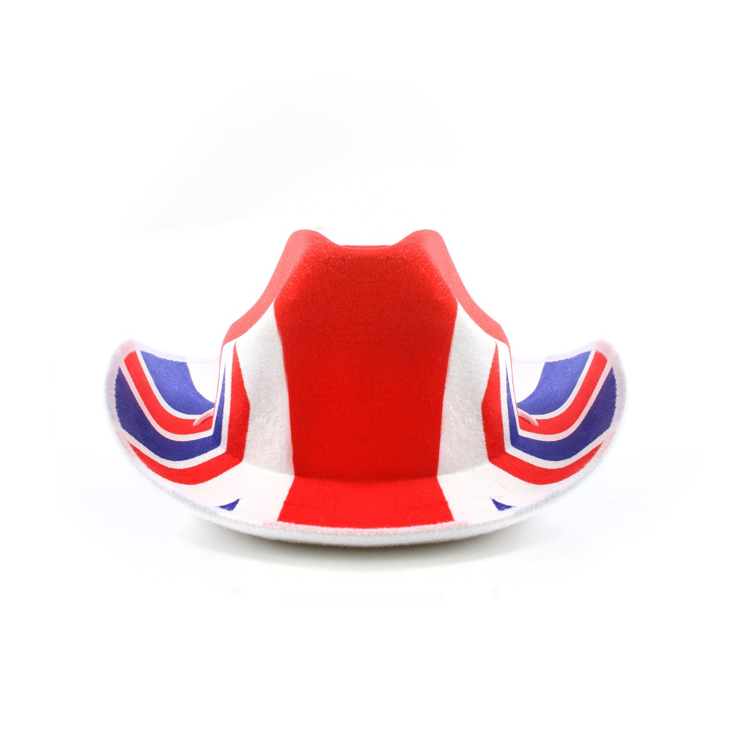 UNION JACK FELT COWBOY HAT WITH CORD