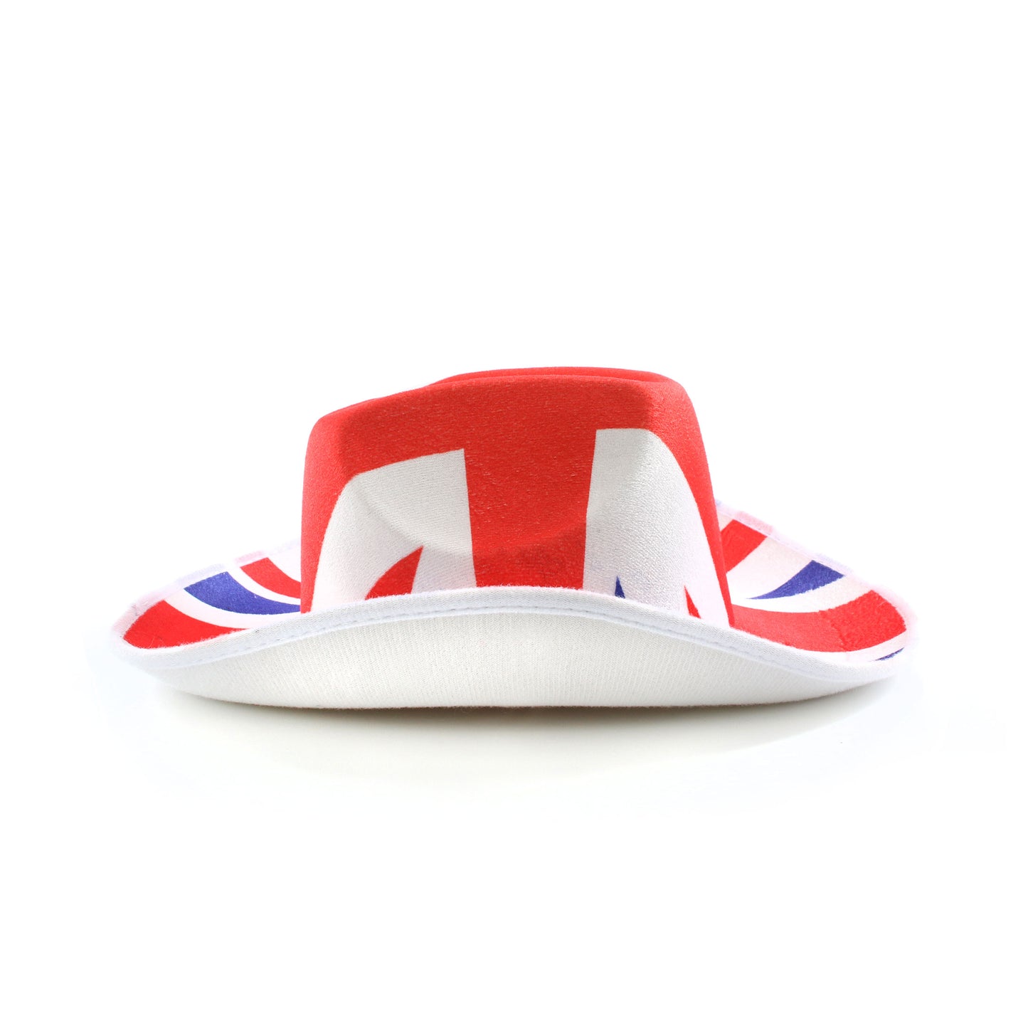 UNION JACK FELT COWBOY HAT WITH CORD