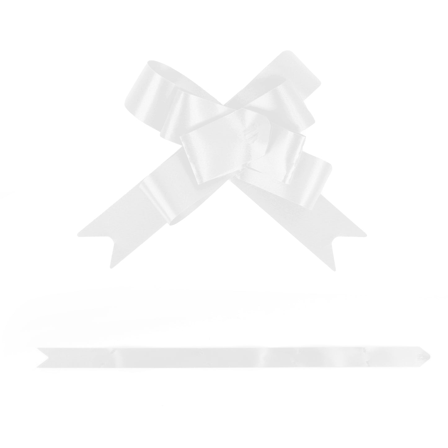 White 6cm Pull Bows in 20's