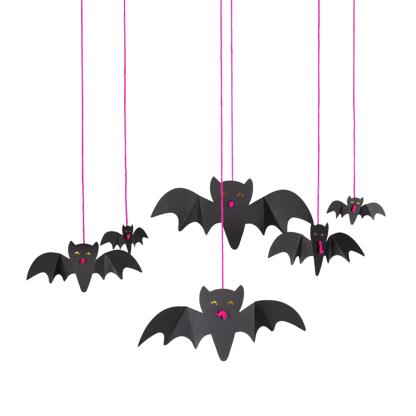 Hanging Bats DIY Decoration Pack of 6