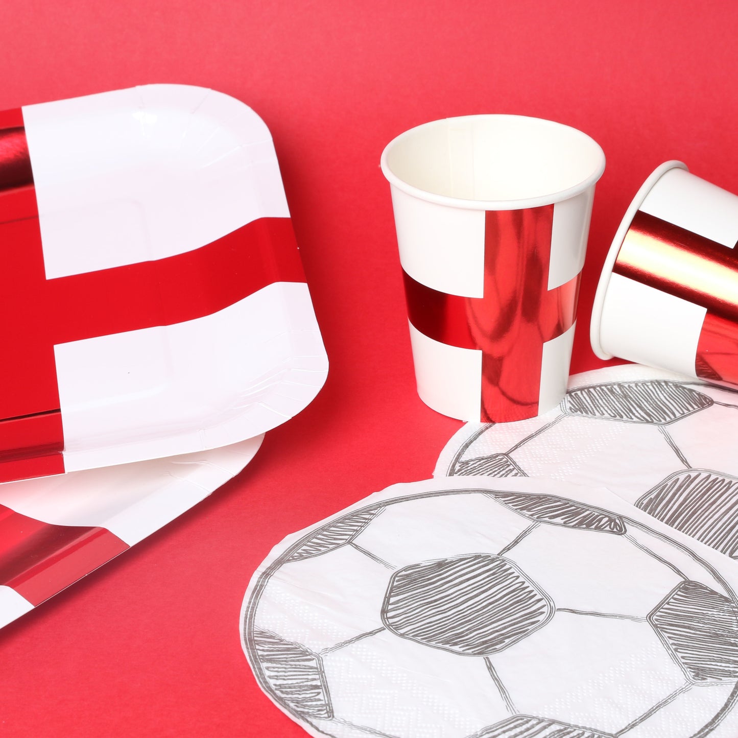 St George England Flag 9oz Paper Cups Pack of 10