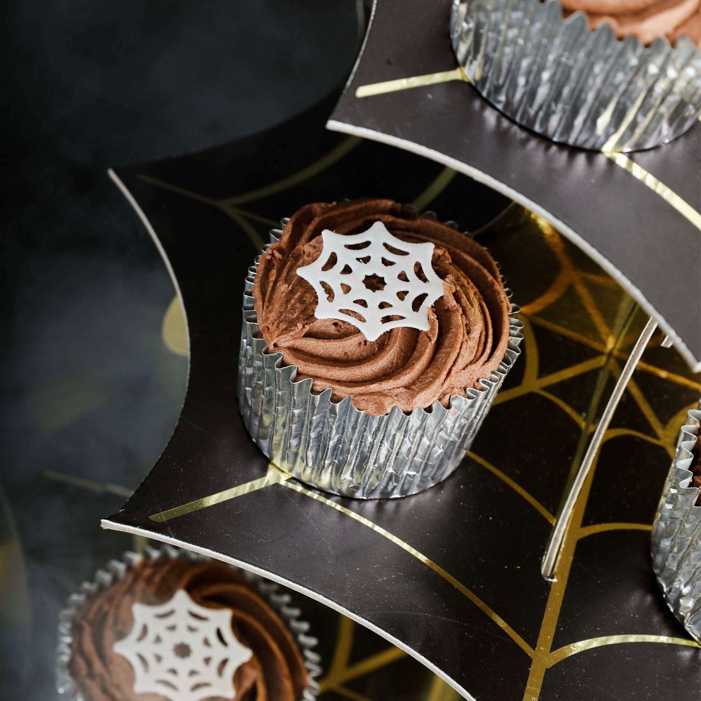 Halloween Spider Web 3 Tier Cake Stand