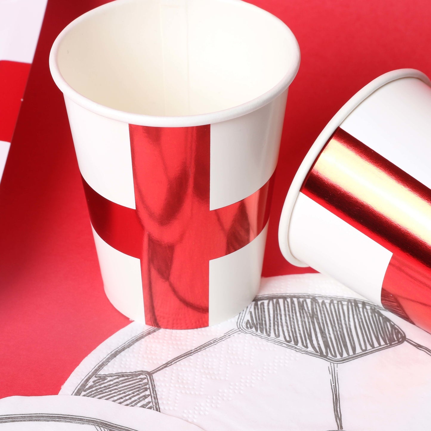 St George England Flag 9oz Paper Cups Pack of 10