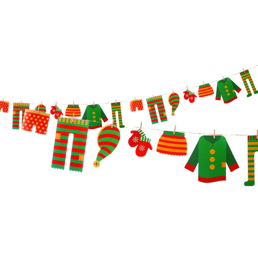 Elf Washing Line 2.5 Metre DIY Bunting