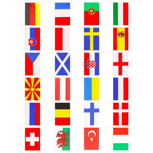 Euro Nations 5ft x 3ft Flags Pack of 24 Flags