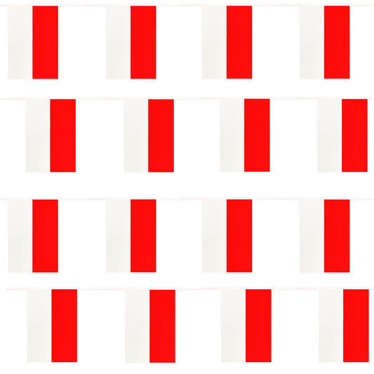 Poland Polska 10 Metre PVC Bunting with 20 Flags