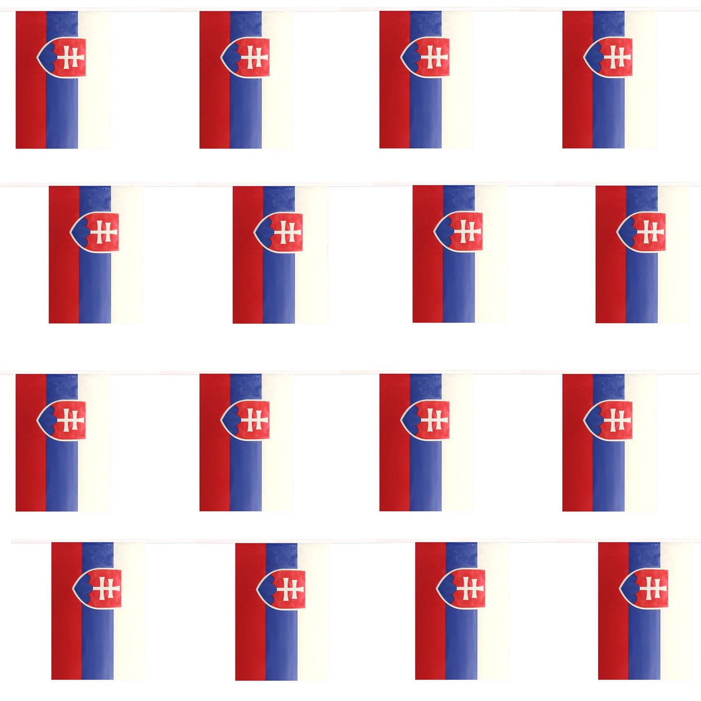Slovakia 10 Metre PVC Bunting with 20 Flags