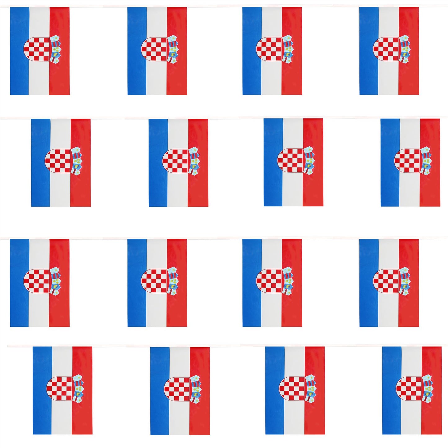 Croatia 10 Metre PVC Bunting with 20 Flags