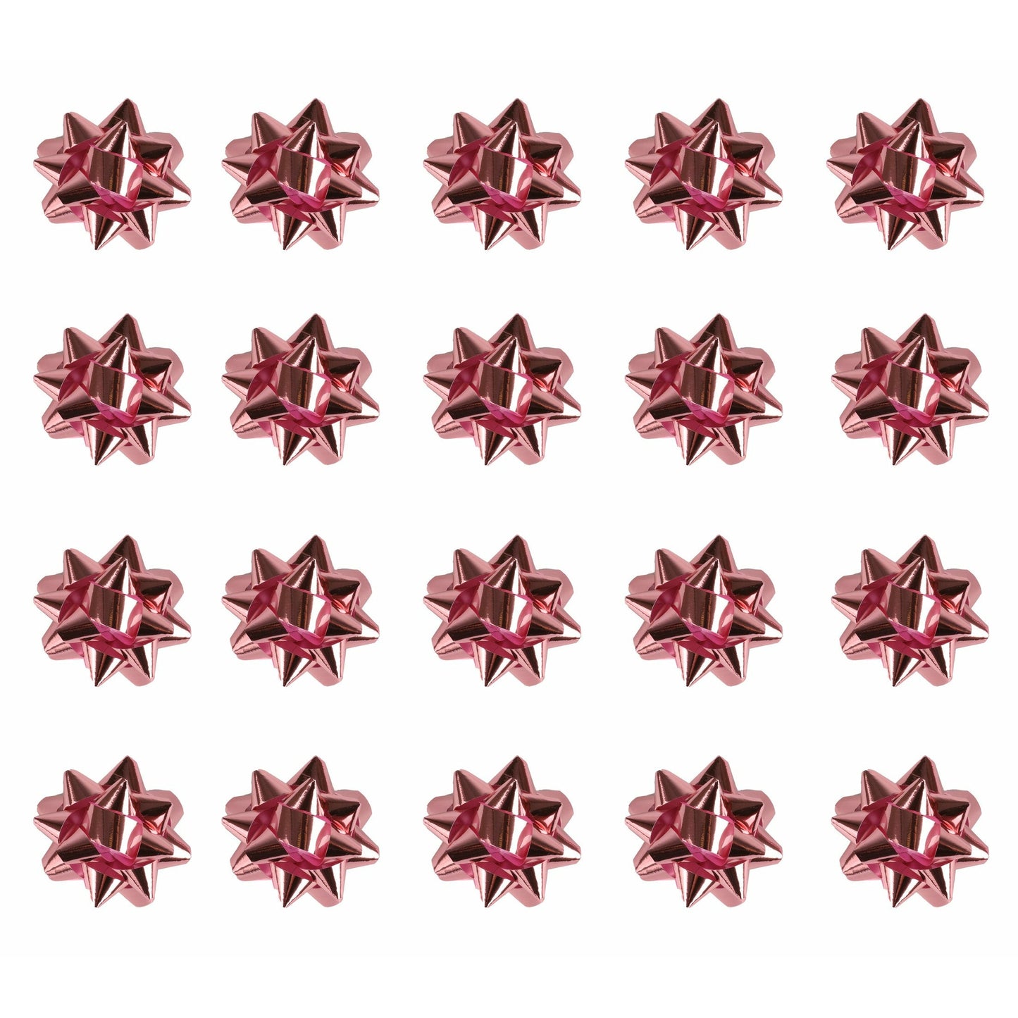 Medium Foil Bows Pink Pack 20