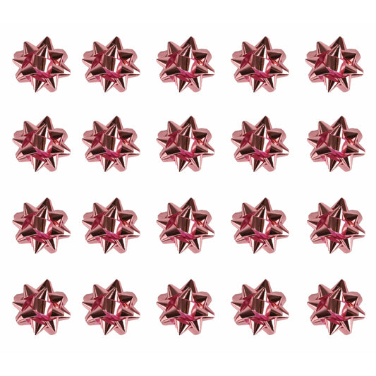 Medium Foil Bows Pink Pack 20