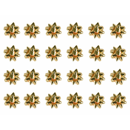 Small Foil Bows Gold Pack 25