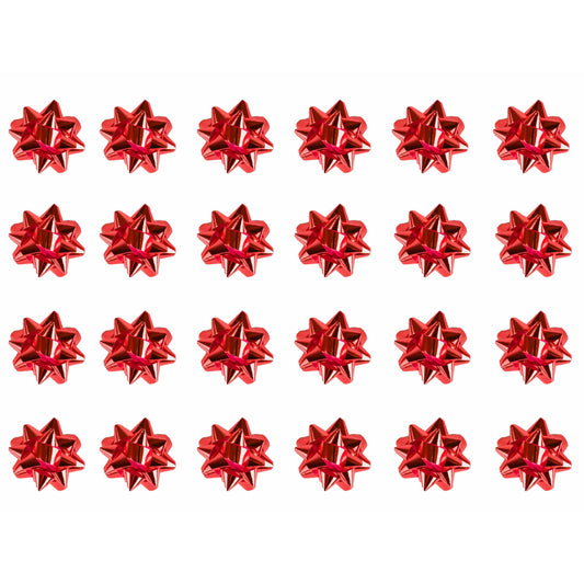 Small Foil Bows Red Pack 25