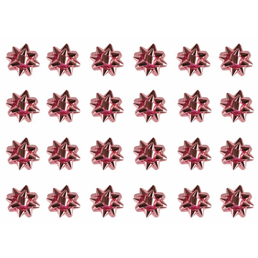 Small Foil Bows Pink Pack 25