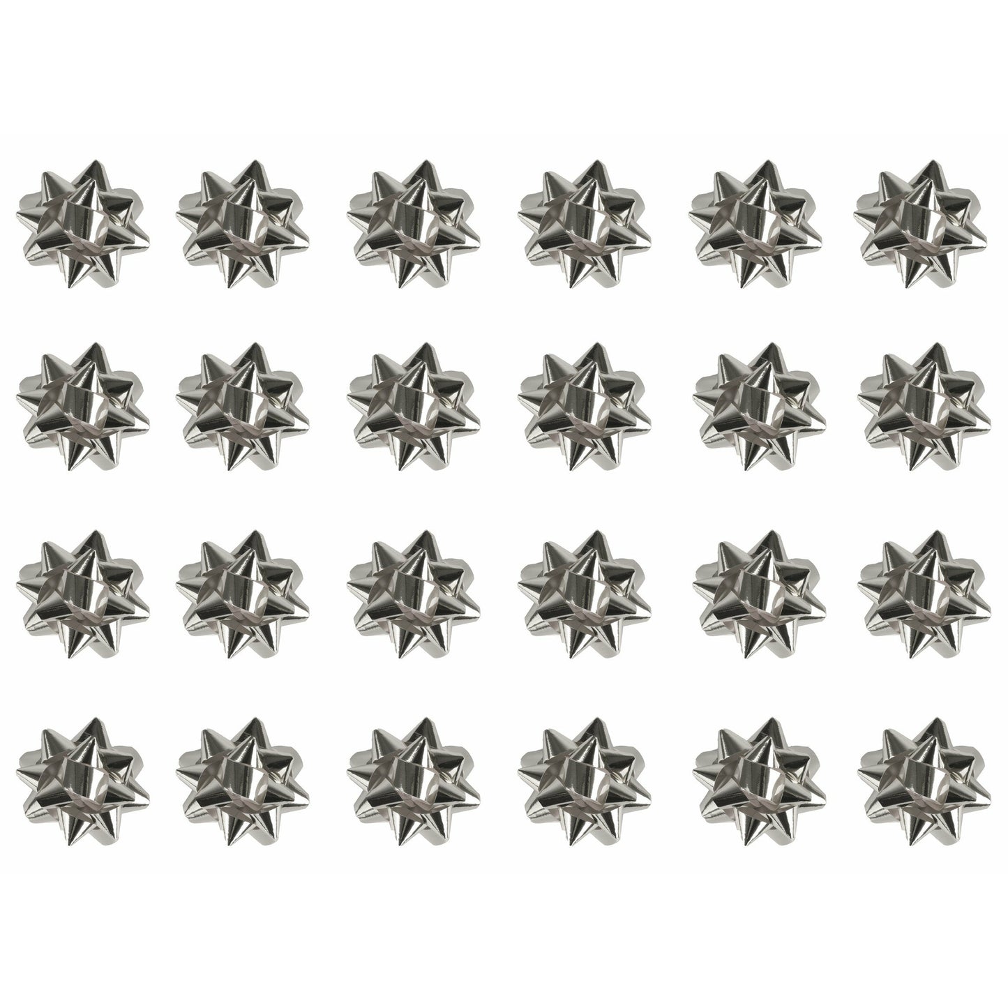 Small Foil Bows Silver Pack 25