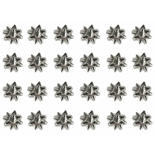 Small Foil Bows Silver Pack 25