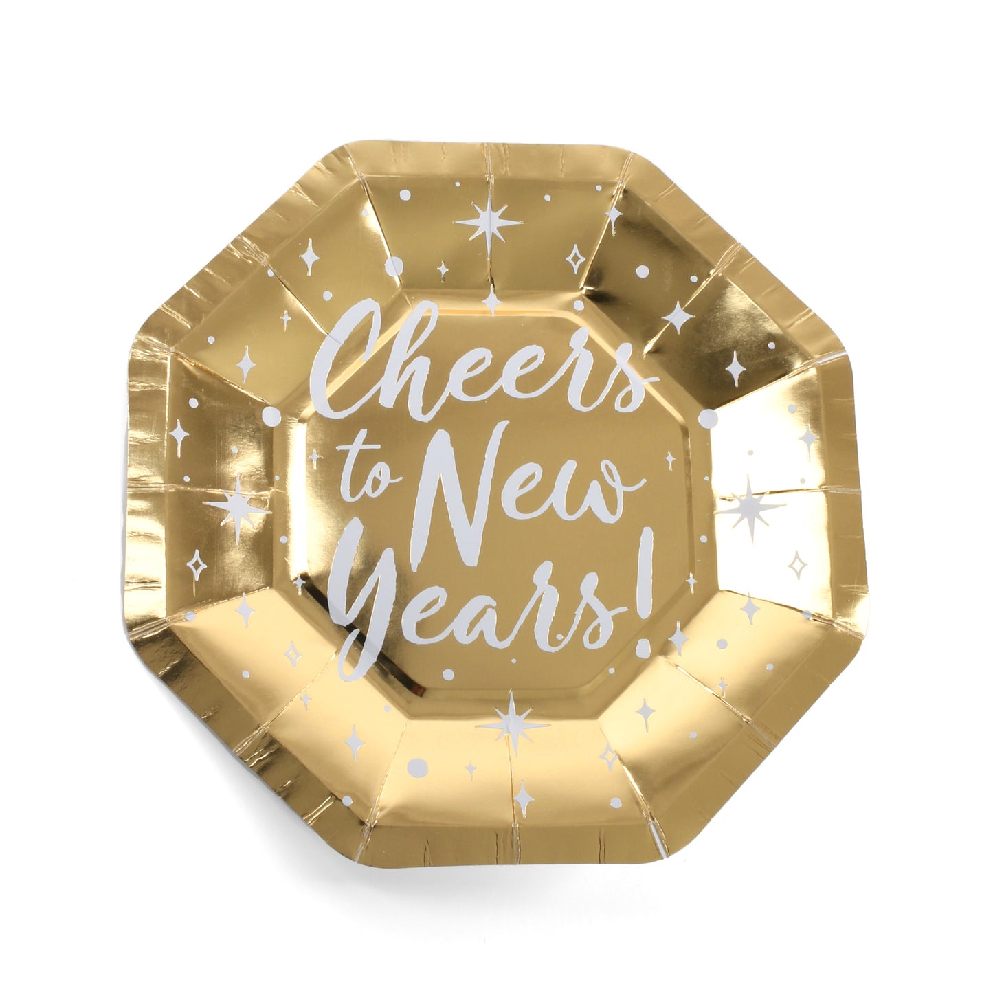 Cheers to New Year's Design 9 Inch Paper Plates Pack of 10