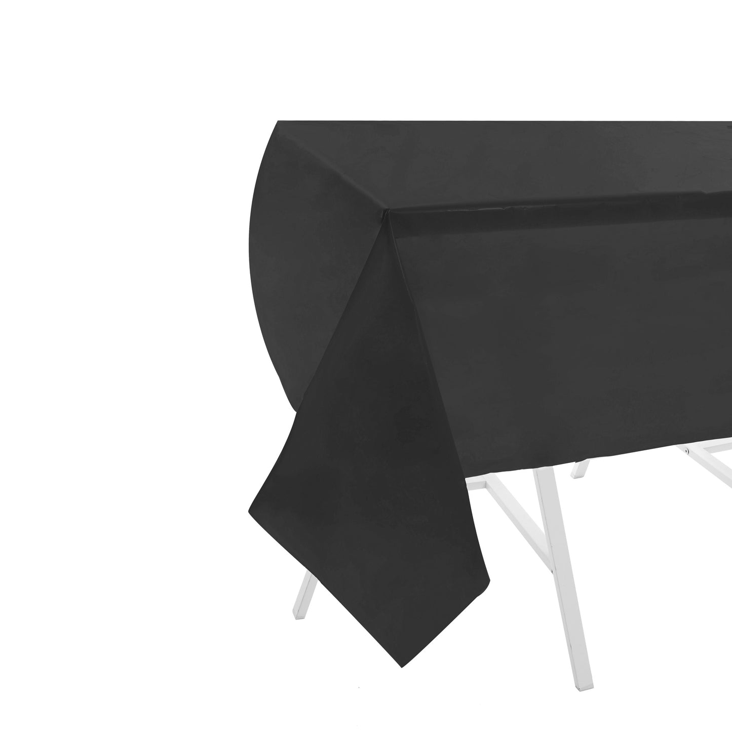BLACK PVC DISPOSABLE TABLE COVER