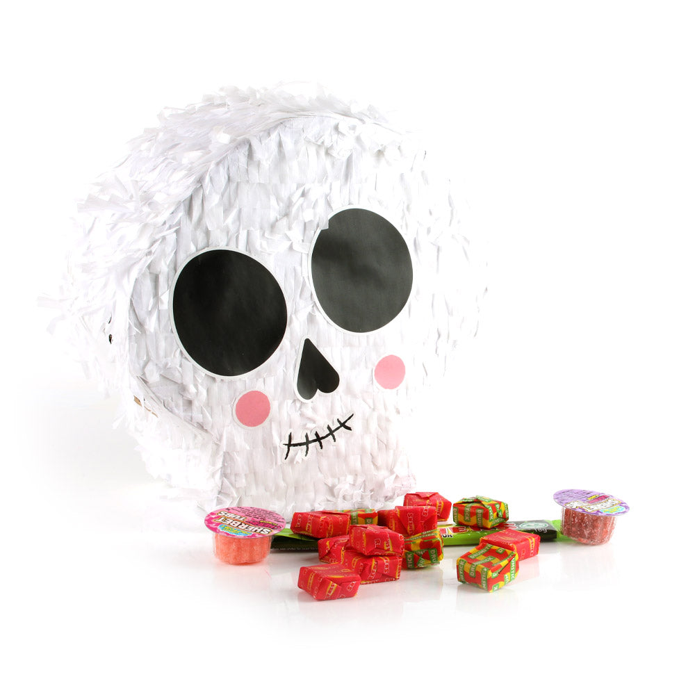SKULL PINATA WITH FACE STICKERS