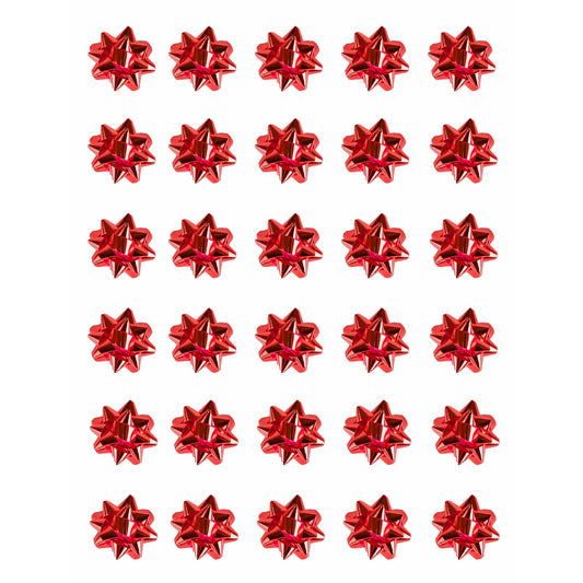 Mini Foil Bows Red Pack 30