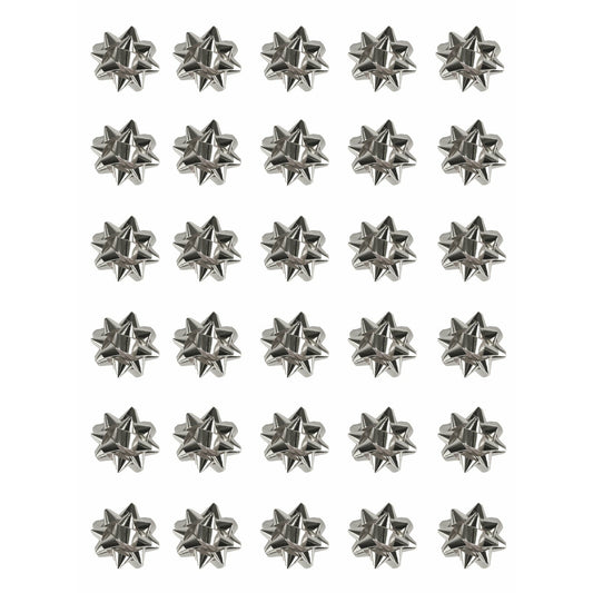 Mini Foil Bows Silver Pack 30