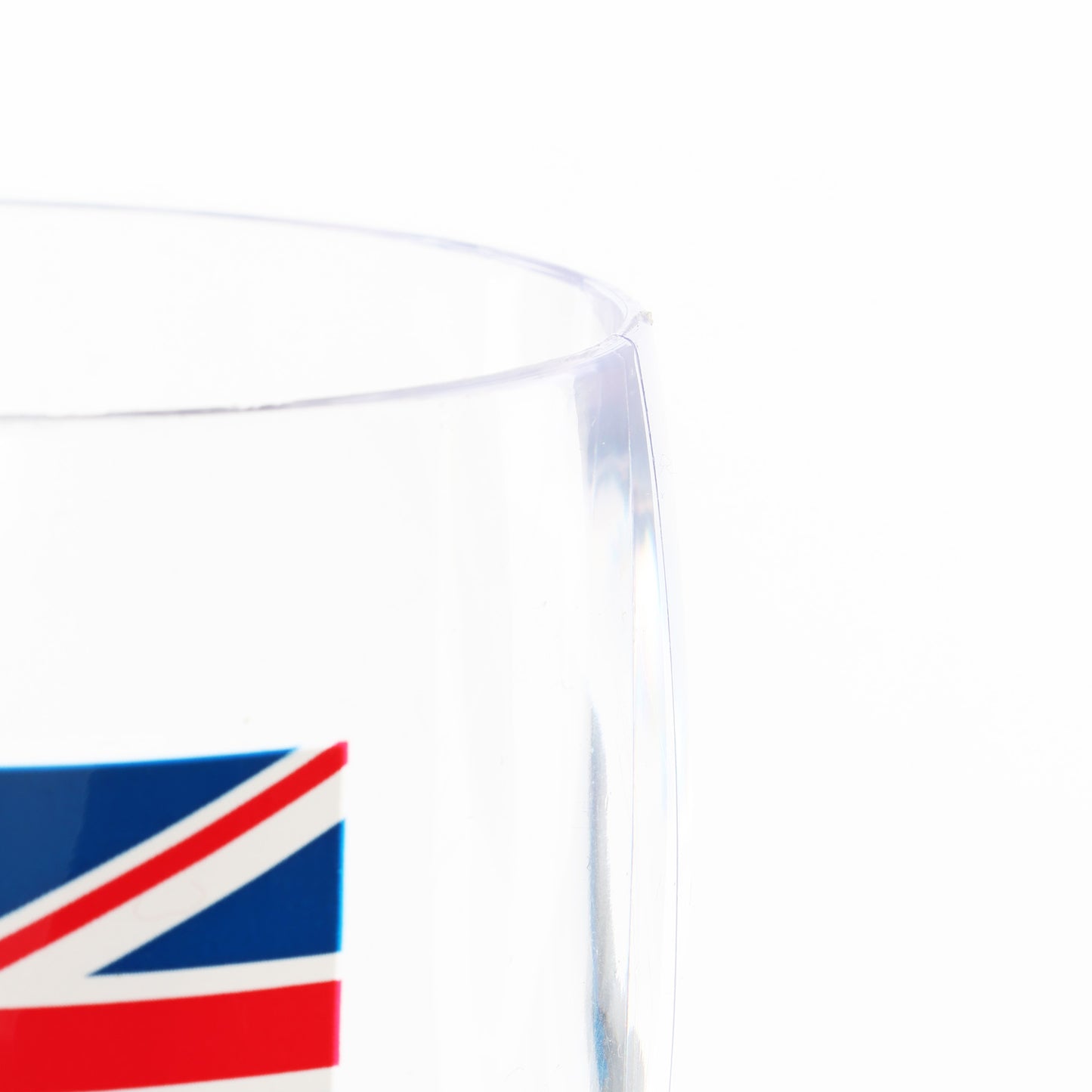 300ml HEAVY DUTY PLASTIC DISPOSABLE UNION JACK WINE GLASS IN PACKS 12