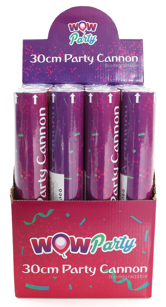 20cm Confetti Cannon with Multicolour Confetti Biodegradable